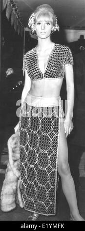 London, UK, UK. 14th Apr, 1967. Model, actress VICKI HODGE at the movie premiere of 'Casino Royale' at the Odeon in Leicester Square. Born October 17, 1946, Hodges is known for The Man Who Couldn't Get Enough (1974), The Stud (1974) and The Tomcat (1968). She was the girlfriend of actor/gangster John Bindon from 1968 to 1981. She is the aunt of Jodie and Jemma Kidd. © KEYSTONE Pictures/ZUMAPRESS.com/Alamy Live News Stock Photo