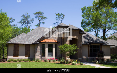 Newly constructed modern model luxury home in Florida, USA. Stock Photo