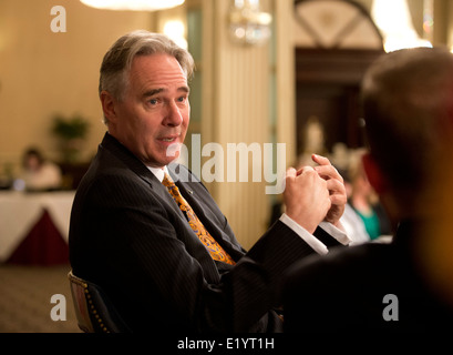 New University of Texas-Austin Athletic Director Steve Patterson talks about leading the program at a flagship state university Stock Photo