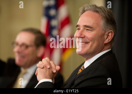 New University of Texas-Austin Athletic Director Steve Patterson talks about leading the program at a flagship state university Stock Photo