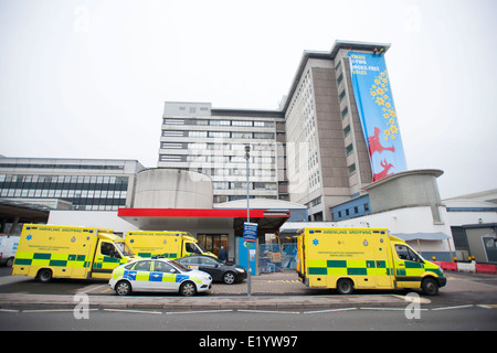 The Accident and Emergency department of Cardiff's Heath Hospital. Stock Photo