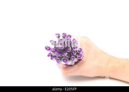 pens in the man's hand Stock Photo