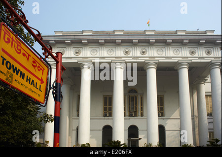 India, West Bengal, Kolkata, Calcutta, Town Hall Stock Photo