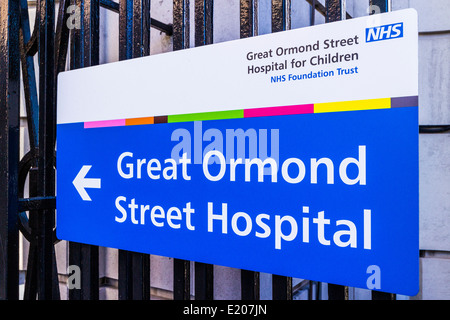 Great Ormond street hospital direction sign - London