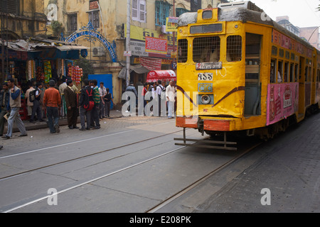 Old tram, Kolkata Stock Photo - Alamy