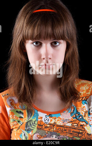 Dark-haired girl Stock Photo