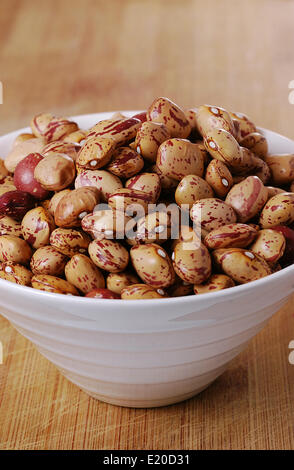 Dried Borlotti Beans Stock Photo