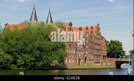 old buildings in luebeck Stock Photo
