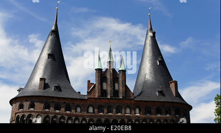 old buildings in luebeck Stock Photo