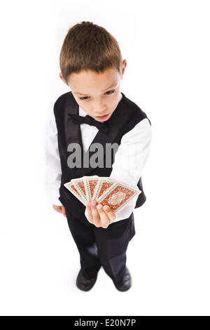 boy playing pocker
