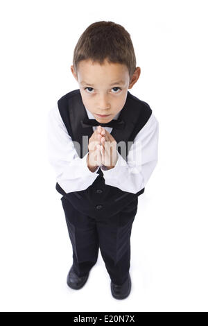 little boy praying Stock Photo