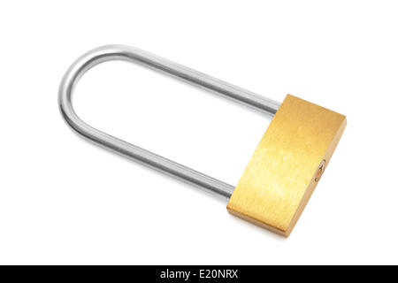 Modern padlock isolated on white. Safety and protection Stock Photo - Alamy