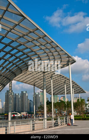 shanghai pudong view from puxi Stock Photo