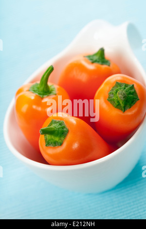 fresh orange peppers Stock Photo