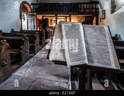 Interior of the Church of St.Mary and St.David in Kilpeck, Herefordshire, U.K. Stock Photo