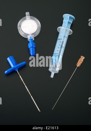 Anaesthesia tools, syringe and needles Stock Photo