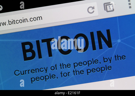 Bitcoin website. Stock Photo