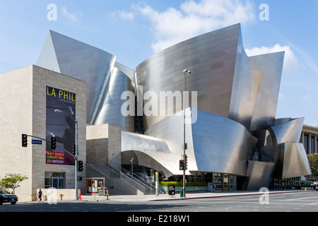 The Frank Gehry designed Walt Disney Concert Hall, Grand Avenue in downtown Los Angeles, California, USA Stock Photo