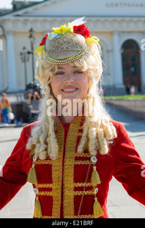 Russia, Street Performer in Moscow Stock Photo