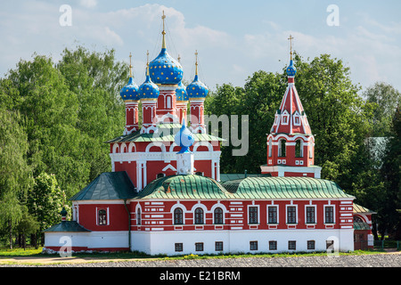 Russia, Uglich, Church of Demetrius on the Blood Stock Photo