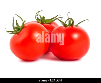 Three ripe tomatoes Stock Photo