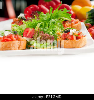 original Italian fresh bruschetta Stock Photo