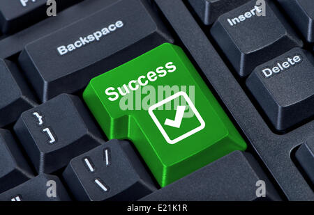 Button keypad success internet concept. Stock Photo