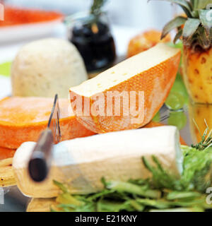 -verschiedene Käse - Nahaufnahme Stock Photo