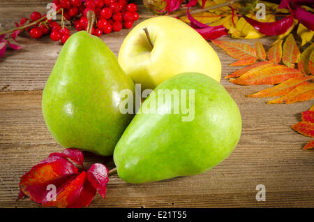 Pears and Apple Stock Photo
