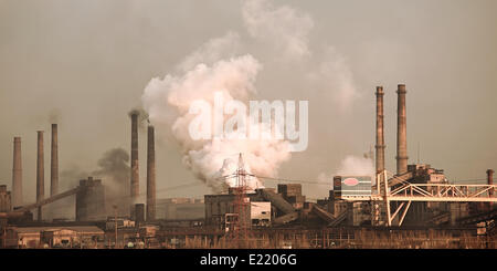 Panorama of metallurgical works Stock Photo