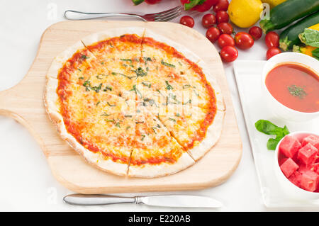 Italian original thin crust pizza Stock Photo