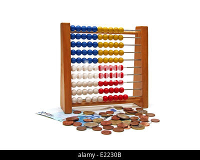 abacus and money Stock Photo