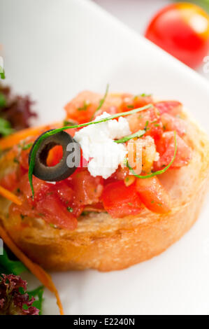 original Italian fresh bruschetta Stock Photo