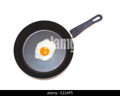 fried egg in a pan Stock Photo