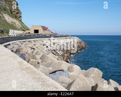 Accropodes Rock Armour Marine Drive Scarborough Stock Photo