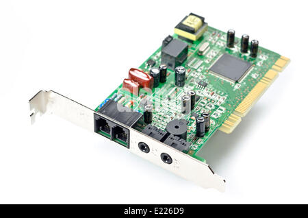 Image of lan network card for computer isolated on white background ...