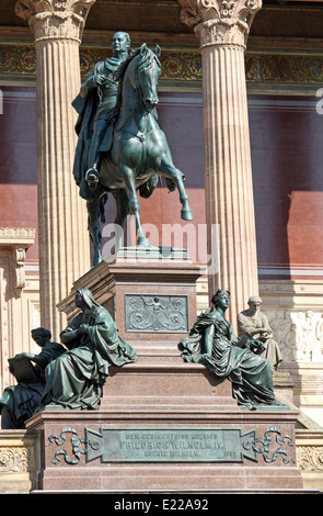 Equestrian statue of Kaiser Frederick William IV Stock Photo