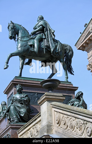 Equestrian statue of Kaiser Frederick William IV Stock Photo