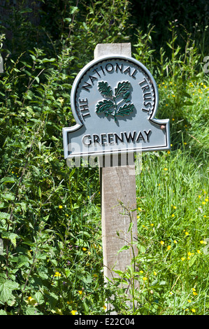 The national trust greenway,It was first mentioned in 1493 as 'Greynway', the crossing point of the Dart to Dittisham. Stock Photo