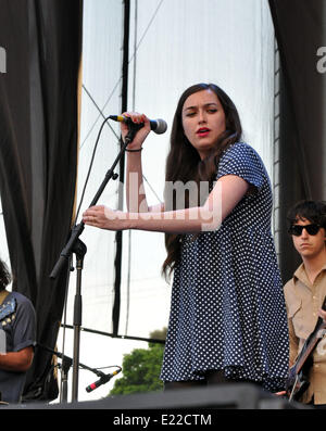 Raleigh, NC, USA. 12th June, 2014. Singer MADELINE FOLLIN of the band ...