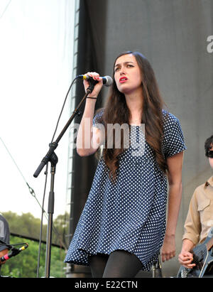 Raleigh, NC, USA. 12th June, 2014. Singer MADELINE FOLLIN of the band ...