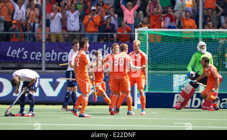 The Hague, Holland. 13th June, 2014. Goal Mink van der Weerden - Netherlands 1 versus 0 England - Men's - Rabobank Hockey World Cup 2014 Credit:  Action Plus Sports/Alamy Live News Stock Photo