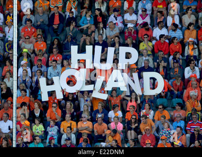 The Hague, Holland. 13th June, 2014. Netherlands 1 versus 0 England - Men's - Rabobank Hockey World Cup 2014 Fans of Holland Credit:  Action Plus Sports/Alamy Live News Stock Photo