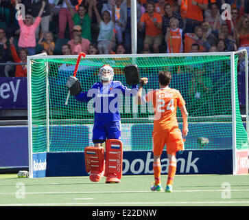 The Hague, Holland. 13th June, 2014. Jaap Stockmann celebrates their win- Netherlands 1 versus 0 England - Men's - Rabobank Hockey World Cup 2014 Credit:  Action Plus Sports/Alamy Live News Stock Photo