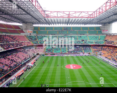 San Siro stadium before an AC Milan game in Milan, Italy Stock Photo