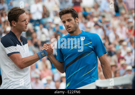 London, UK. 13th June, 2014. Queens Club Aegon Championships Quarterfinals. Credit:  Action Plus Sports Images/Alamy Live News Stock Photo
