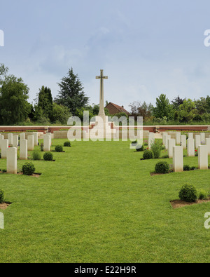 Fromelles (Pheasant Wood) Military Cemetery, a First World War cemetery built between 2009 and 2010, the first CWGC for 50 years Stock Photo