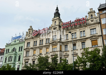 One of the popular buildings in Wenceslas Square, Prague, Czech republic. Stock Photo