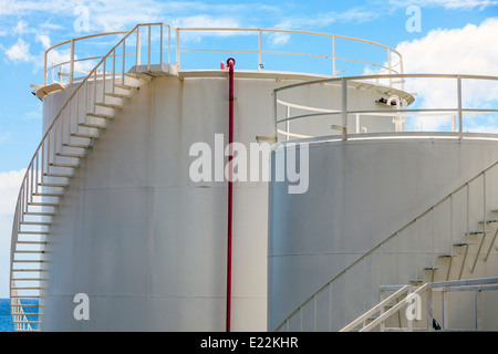 Fuel tanks for holding petroleum Stock Photo