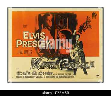 Elvis Presley film poster King Creole a 1958 American musical drama film directed by Michael Curtiz and starring Elvis Presley Stock Photo